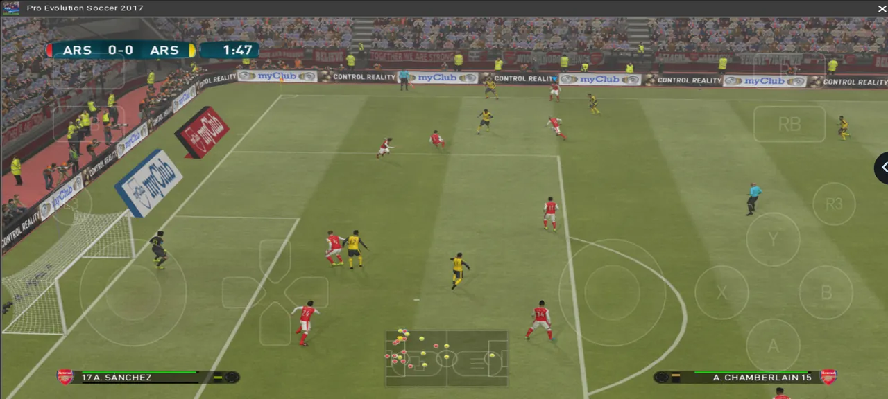 PES 2017 running on gamehub